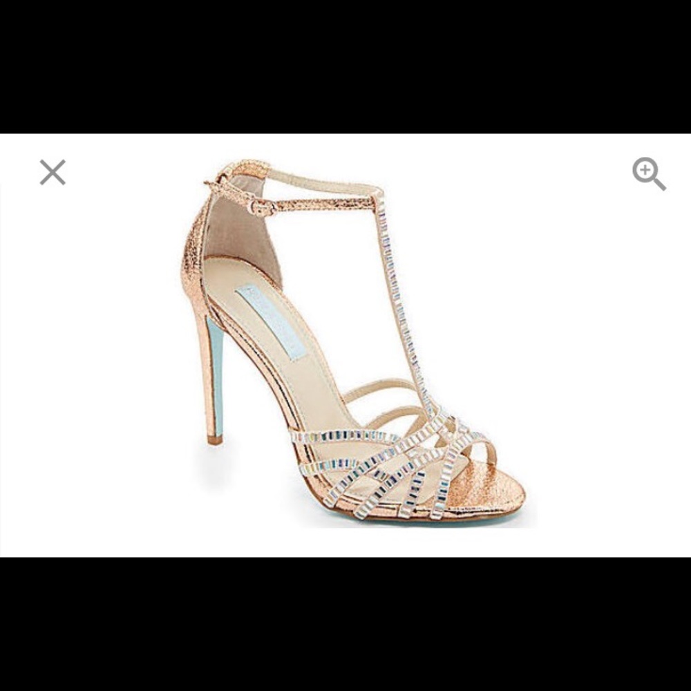 Betsey Johnson Blue Collection Rose gold shoes